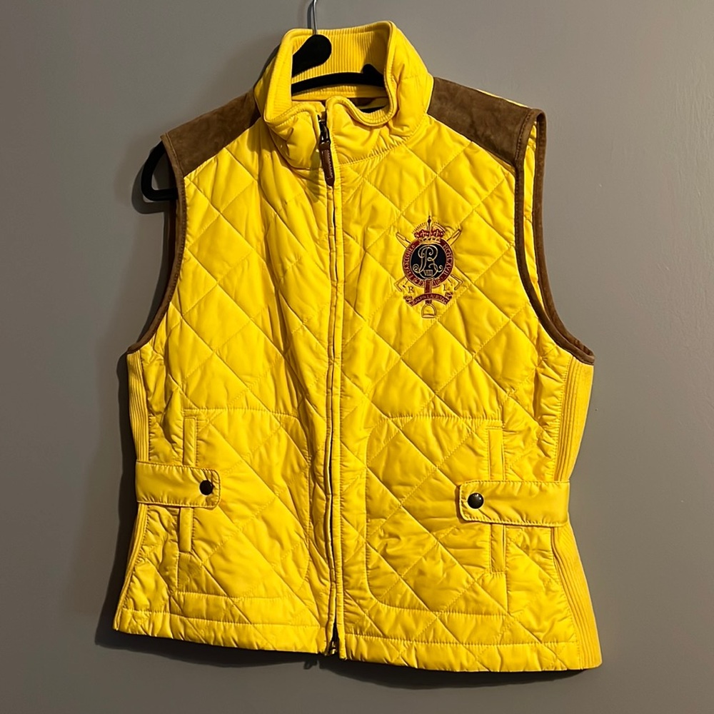 Bright Yellow Ralph Lauren Zip Up Vest 🤩💛